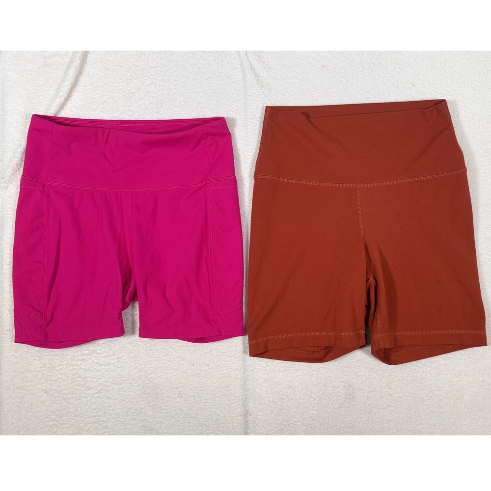 Lot 2 CALIA Yogalicious Lux High Rise Bike Shorts Women Size Medium M Athletic